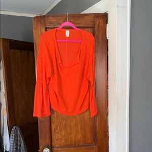 Free people Women's Vibrant Orange Top